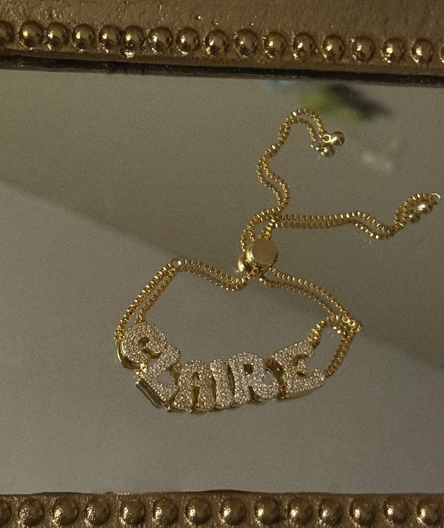 “CLAIRE” bubble letter bracelet