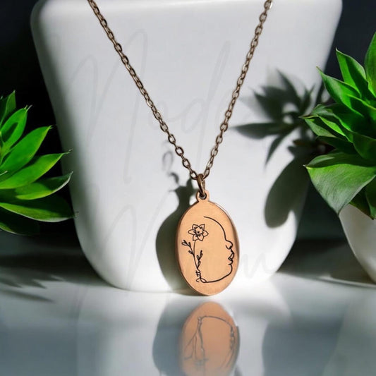 Oval Silhouette Necklace