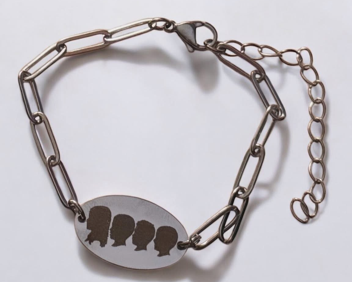 Paperclip Silhouette Bracelet – Custom Profile Jewelry