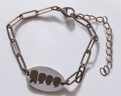 Paperclip Silhouette Bracelet – Custom Profile Jewelry