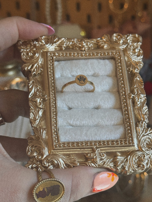 Size 10 - angel baby ring