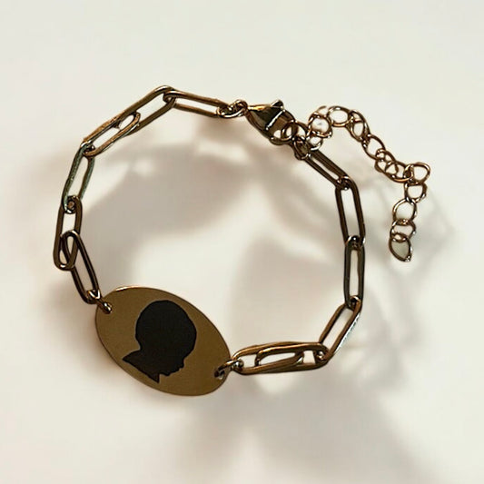 Paperclip Silhouette Bracelet – Custom Profile Jewelry