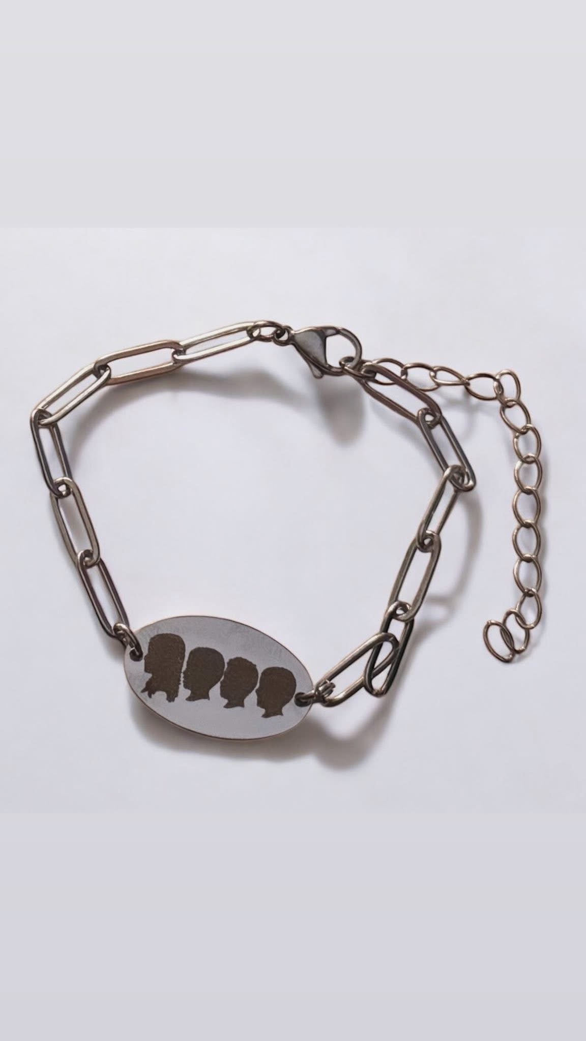 Paperclip Silhouette Bracelet – Custom Profile Jewelry