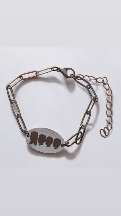 Paperclip Silhouette Bracelet – Custom Profile Jewelry