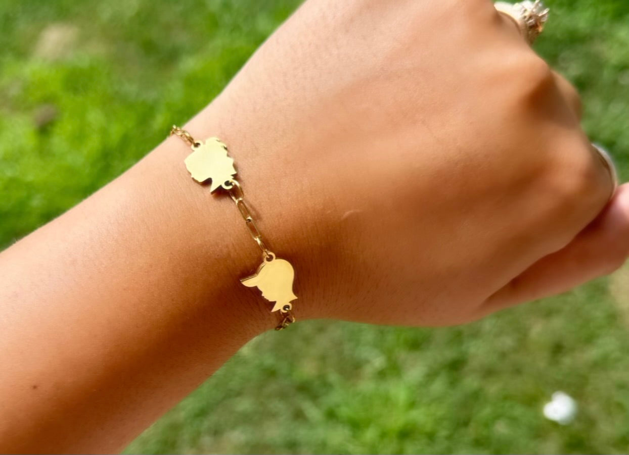 PREORDER FIXED Silhouette Charm paperclip bracelet