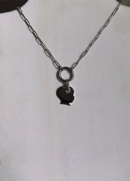PREORDER Silhouette Charm paperclip  necklace