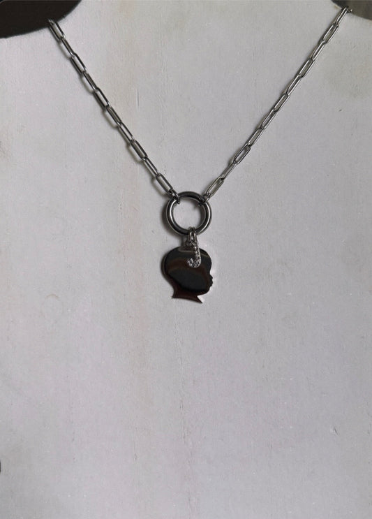 PREORDER Silhouette Charm paperclip  necklace