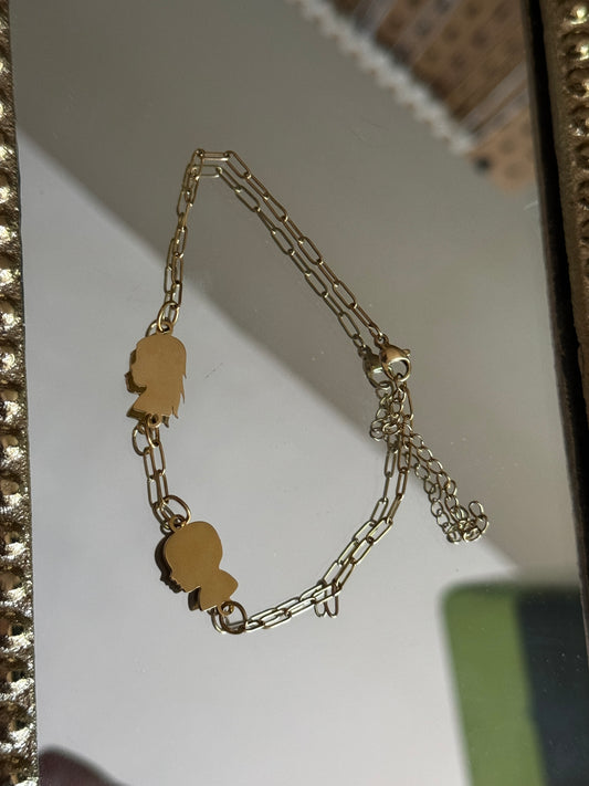 PREORDER FIXED Silhouette Charm paperclip bracelet