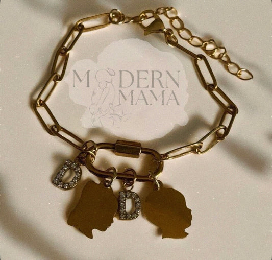 PREORDER Silhouette Charm paper clip bracelet
