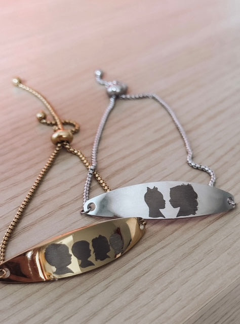 Bolo Silhouette Bracelet – Custom Engraved Adjustable Bracelet