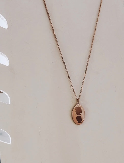 Oval Silhouette Necklace